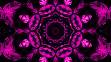 Soyut boya fırça mürekkep patlayabilir formanın düzgün kavramı simetrik desen süs dekoratif Kaleidoscope hareketi geometrik daire ve yıldız şekli