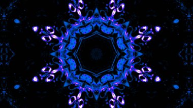 Soyut boya fırça mürekkep patlayabilir formanın düzgün kavramı simetrik desen süs dekoratif Kaleidoscope hareketi geometrik daire ve yıldız şekli