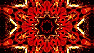 Soyut boya fırça mürekkep patlayabilir formanın düzgün kavramı simetrik desen süs dekoratif Kaleidoscope hareketi geometrik daire ve yıldız şekli