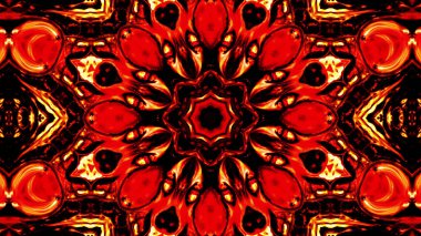 Soyut boya fırça mürekkep patlayabilir formanın düzgün kavramı simetrik desen süs dekoratif Kaleidoscope hareketi geometrik daire ve yıldız şekli