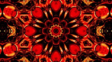 Soyut boya fırça mürekkep patlayabilir formanın düzgün kavramı simetrik desen süs dekoratif Kaleidoscope hareketi geometrik daire ve yıldız şekli