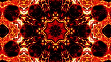 Soyut boya fırça mürekkep patlayabilir formanın düzgün kavramı simetrik desen süs dekoratif Kaleidoscope hareketi geometrik daire ve yıldız şekli