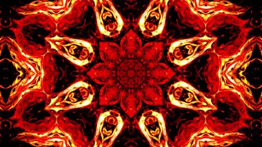 Soyut boya fırça mürekkep patlayabilir formanın düzgün kavramı simetrik desen süs dekoratif Kaleidoscope hareketi geometrik daire ve yıldız şekli