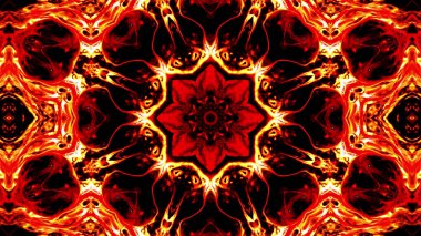 Soyut boya fırça mürekkep patlayabilir formanın düzgün kavramı simetrik desen süs dekoratif Kaleidoscope hareketi geometrik daire ve yıldız şekli