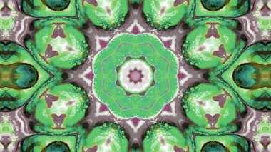 Soyut boya fırça mürekkep patlayabilir formanın düzgün kavramı simetrik desen süs dekoratif Kaleidoscope hareketi geometrik daire ve yıldız şekli