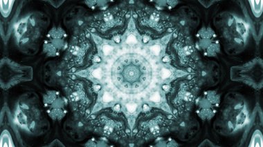 Soyut boya fırça mürekkep patlayabilir formanın düzgün kavramı simetrik desen süs dekoratif Kaleidoscope hareketi geometrik daire ve yıldız şekli