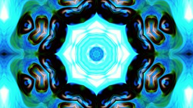 Soyut boya fırça mürekkep patlayabilir formanın düzgün kavramı simetrik desen süs dekoratif Kaleidoscope hareketi geometrik daire ve yıldız şekli