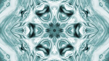 Soyut boya fırça mürekkep patlayabilir formanın düzgün kavramı simetrik desen süs dekoratif Kaleidoscope hareketi geometrik daire ve yıldız şekli