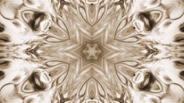 Soyut boya fırça mürekkep patlayabilir formanın düzgün kavramı simetrik desen süs dekoratif Kaleidoscope hareketi geometrik daire ve yıldız şekli