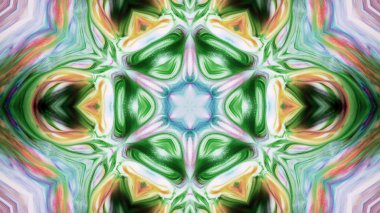 Soyut boya fırça mürekkep patlayabilir formanın düzgün kavramı simetrik desen süs dekoratif Kaleidoscope hareketi geometrik daire ve yıldız şekli