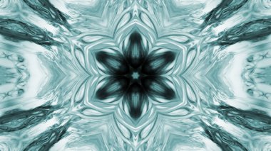 Soyut boya fırça mürekkep patlayabilir formanın düzgün kavramı simetrik desen süs dekoratif Kaleidoscope hareketi geometrik daire ve yıldız şekli