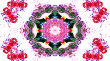 Boya mürekkep fırça Kaleidoscope