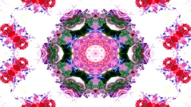 Boya mürekkep fırça Kaleidoscope