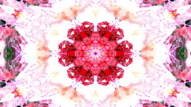 Soyut boya fırça mürekkep patlayabilir formanın düzgün kavramı simetrik desen süs dekoratif Kaleidoscope hareketi geometrik daire ve yıldız şekli