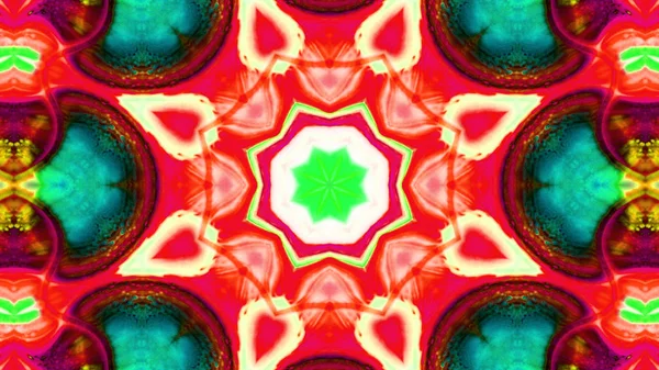 Soyut boya fırça mürekkep patlayabilir formanın düzgün kavramı simetrik desen süs dekoratif Kaleidoscope hareketi geometrik daire ve yıldız şekli