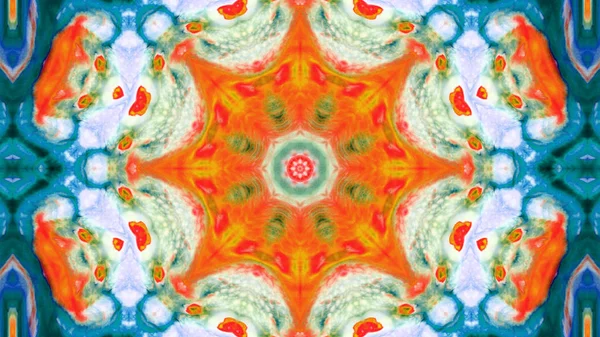 Soyut boya fırça mürekkep patlayabilir formanın düzgün kavramı simetrik desen süs dekoratif Kaleidoscope hareketi geometrik daire ve yıldız şekli