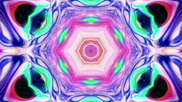 Soyut boya fırça mürekkep patlayabilir formanın düzgün kavramı simetrik desen süs dekoratif Kaleidoscope hareketi geometrik daire ve yıldız şekli