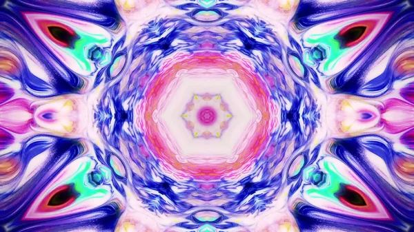 Soyut boya fırça mürekkep patlayabilir formanın düzgün kavramı simetrik desen süs dekoratif Kaleidoscope hareketi geometrik daire ve yıldız şekli