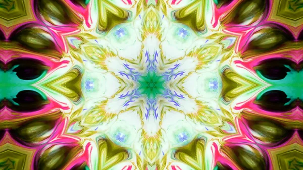 Soyut boya fırça mürekkep patlayabilir formanın düzgün kavramı simetrik desen süs dekoratif Kaleidoscope hareketi geometrik daire ve yıldız şekli