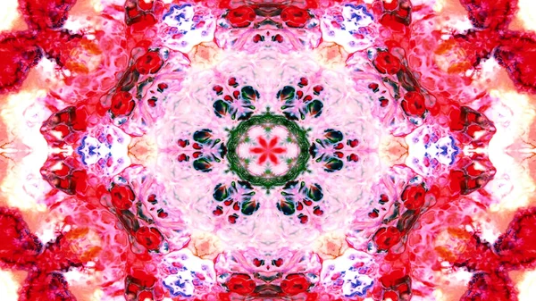Soyut boya fırça mürekkep patlayabilir formanın düzgün kavramı simetrik desen süs dekoratif Kaleidoscope hareketi geometrik daire ve yıldız şekli