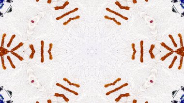 Soyut boya fırça mürekkep patlayabilir formanın düzgün kavramı simetrik desen süs dekoratif Kaleidoscope hareketi geometrik daire ve yıldız şekli