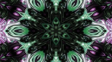 Soyut boya fırça mürekkep patlayabilir formanın düzgün kavramı simetrik desen süs dekoratif Kaleidoscope hareketi geometrik daire ve yıldız şekli