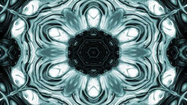 Soyut boya fırça mürekkep patlayabilir formanın düzgün kavramı simetrik desen süs dekoratif Kaleidoscope hareketi geometrik daire ve yıldız şekli