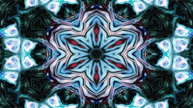 Soyut boya fırça mürekkep patlayabilir formanın düzgün kavramı simetrik desen süs dekoratif Kaleidoscope hareketi geometrik daire ve yıldız şekli