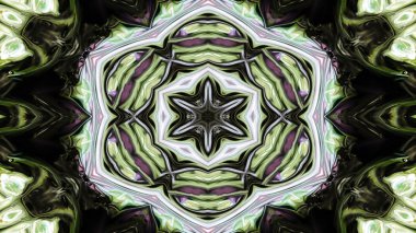 Soyut boya fırça mürekkep patlayabilir formanın düzgün kavramı simetrik desen süs dekoratif Kaleidoscope hareketi geometrik daire ve yıldız şekli