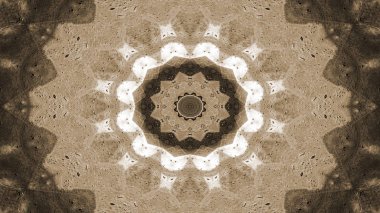 Soyut boya fırça mürekkep patlayabilir formanın düzgün kavramı simetrik desen süs dekoratif Kaleidoscope hareketi geometrik daire ve yıldız şekli