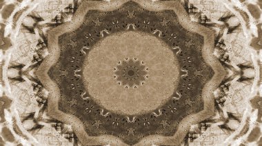 Soyut boya fırça mürekkep patlayabilir formanın düzgün kavramı simetrik desen süs dekoratif Kaleidoscope hareketi geometrik daire ve yıldız şekli