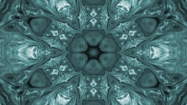 Soyut boya fırça mürekkep patlayabilir formanın düzgün kavramı simetrik desen süs dekoratif Kaleidoscope hareketi geometrik daire ve yıldız şekli