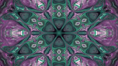 Soyut boya fırça mürekkep patlayabilir formanın düzgün kavramı simetrik desen süs dekoratif Kaleidoscope hareketi geometrik daire ve yıldız şekli