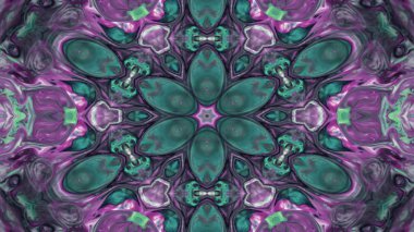 Soyut boya fırça mürekkep patlayabilir formanın düzgün kavramı simetrik desen süs dekoratif Kaleidoscope hareketi geometrik daire ve yıldız şekli