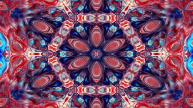 Soyut boya fırça mürekkep patlayabilir formanın düzgün kavramı simetrik desen süs dekoratif Kaleidoscope hareketi geometrik daire ve yıldız şekli