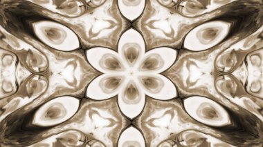 Soyut boya fırça mürekkep patlayabilir formanın düzgün kavramı simetrik desen süs dekoratif Kaleidoscope hareketi geometrik daire ve yıldız şekli