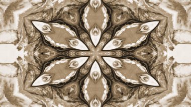 Soyut boya fırça mürekkep patlayabilir formanın düzgün kavramı simetrik desen süs dekoratif Kaleidoscope hareketi geometrik daire ve yıldız şekli