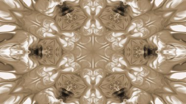 Soyut boya fırça mürekkep patlayabilir formanın düzgün kavramı simetrik desen süs dekoratif Kaleidoscope hareketi geometrik daire ve yıldız şekli