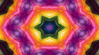 Soyut boya fırça mürekkep patlayabilir formanın düzgün kavramı simetrik desen süs dekoratif Kaleidoscope hareketi geometrik daire ve yıldız şekli