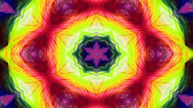 Soyut boya fırça mürekkep patlayabilir formanın düzgün kavramı simetrik desen süs dekoratif Kaleidoscope hareketi geometrik daire ve yıldız şekli