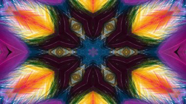 Soyut boya fırça mürekkep patlayabilir formanın düzgün kavramı simetrik desen süs dekoratif Kaleidoscope hareketi geometrik daire ve yıldız şekli