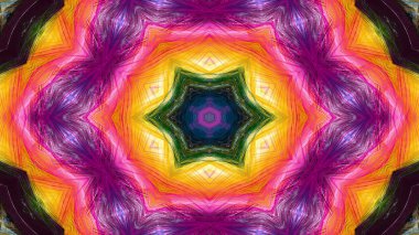 Soyut boya fırça mürekkep patlayabilir formanın düzgün kavramı simetrik desen süs dekoratif Kaleidoscope hareketi geometrik daire ve yıldız şekli