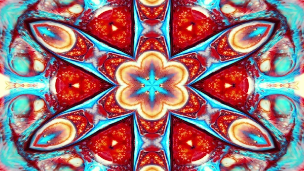 Paint Ink Brush Kaleidoscope — Stock Photo, Image