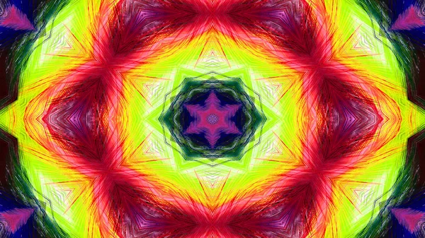 Soyut boya fırça mürekkep patlayabilir formanın düzgün kavramı simetrik desen süs dekoratif Kaleidoscope hareketi geometrik daire ve yıldız şekli