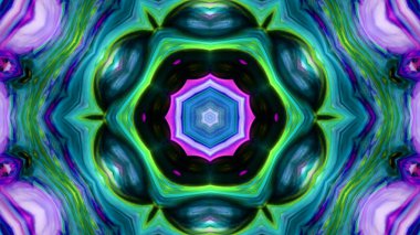 Soyut boya fırça mürekkep patlayabilir formanın düzgün kavramı simetrik desen süs dekoratif Kaleidoscope hareketi geometrik daire ve yıldız şekli