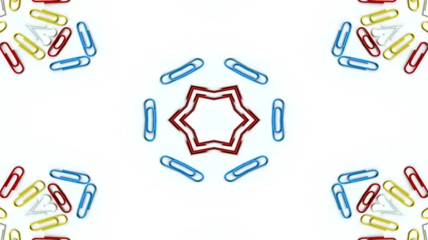 数字と文字概念対称パターン装飾装飾的な万華鏡運動幾何学的な円と星の形を抽象化します — ストック写真