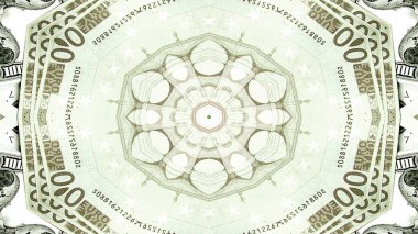 Soyut para kavramı simetrik desen süs dekoratif Kaleidoscope hareketi geometrik daire ve yıldız şekiller