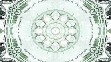 Soyut para kavramı simetrik desen süs dekoratif Kaleidoscope hareketi geometrik daire ve yıldız şekiller