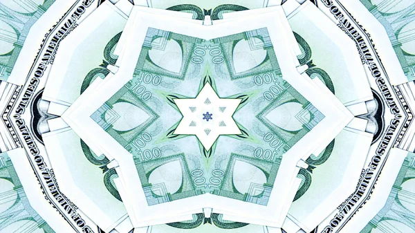 Soyut para kavramı simetrik desen süs dekoratif Kaleidoscope hareketi geometrik daire ve yıldız şekiller