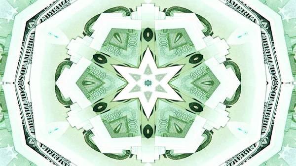 Soyut para kavramı simetrik desen süs dekoratif Kaleidoscope hareketi geometrik daire ve yıldız şekiller